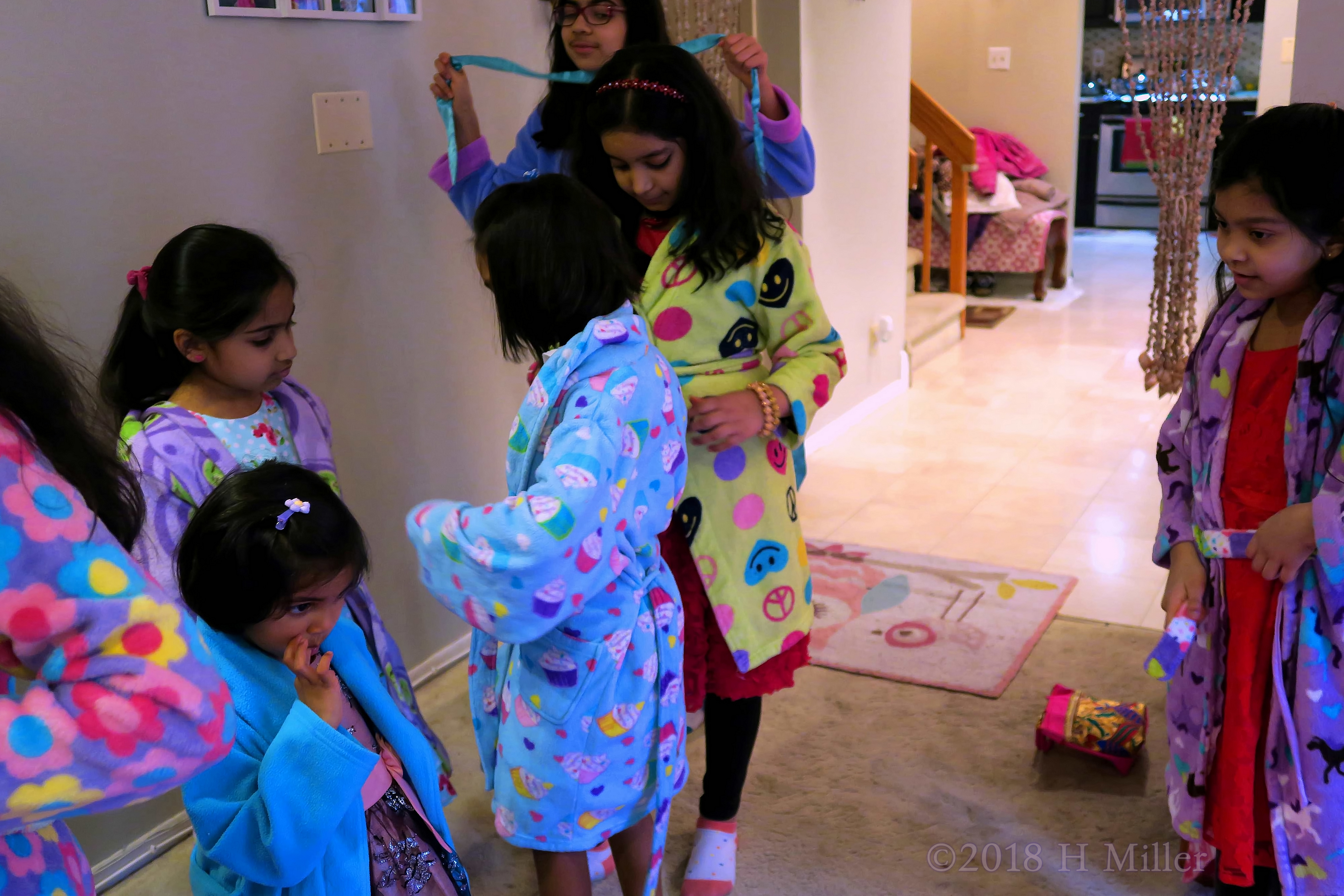 The Girls Are Almost Done With Putting On Their Spa Robes! 4 The Girls Are Almost Done With Putting On Their Spa Robes! 4
