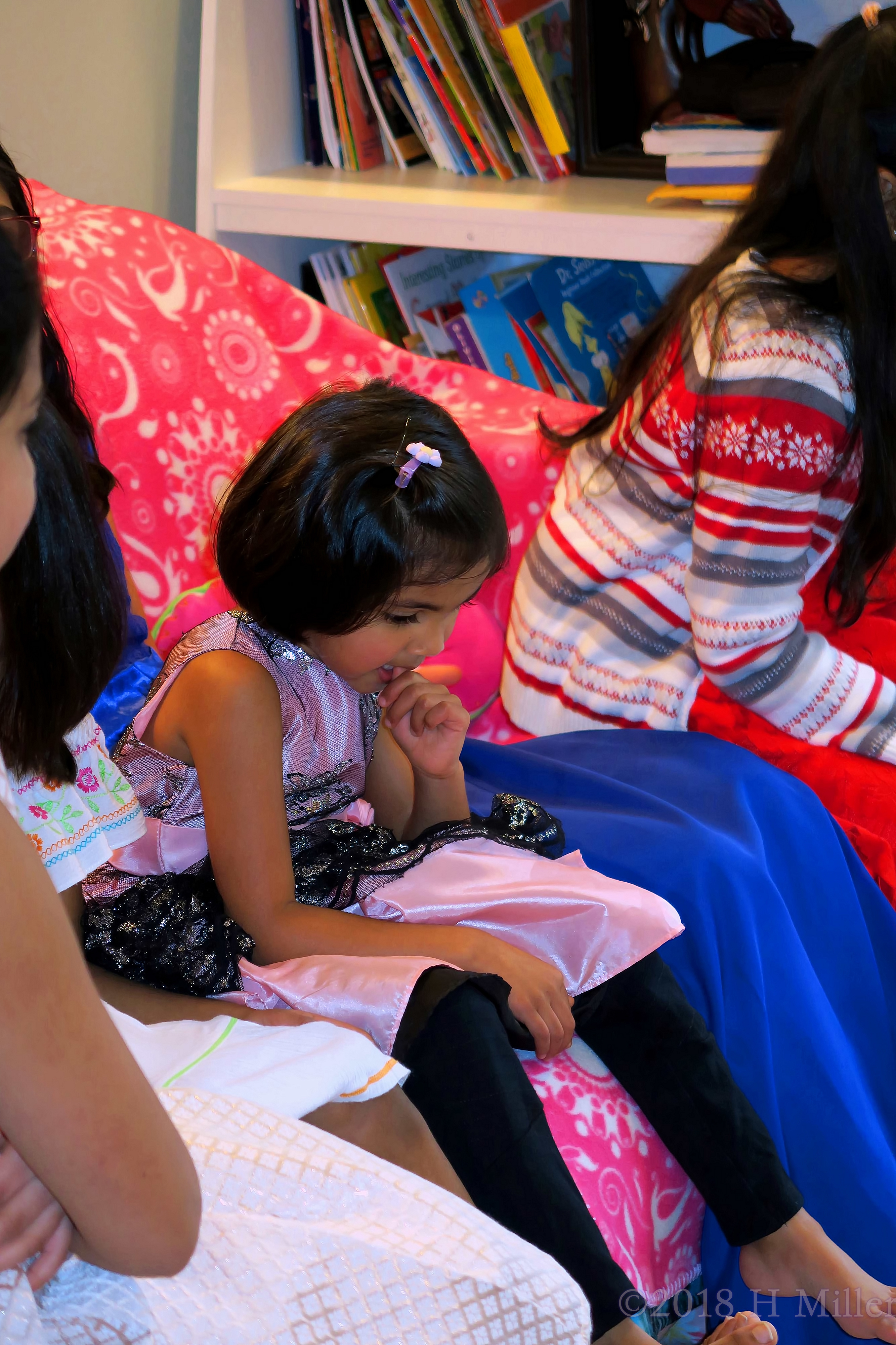 The Girls Sitting On The Couch Waiting For The Activities To Begin! The Girls Sitting On The Couch Waiting For The Activities To Begin!
