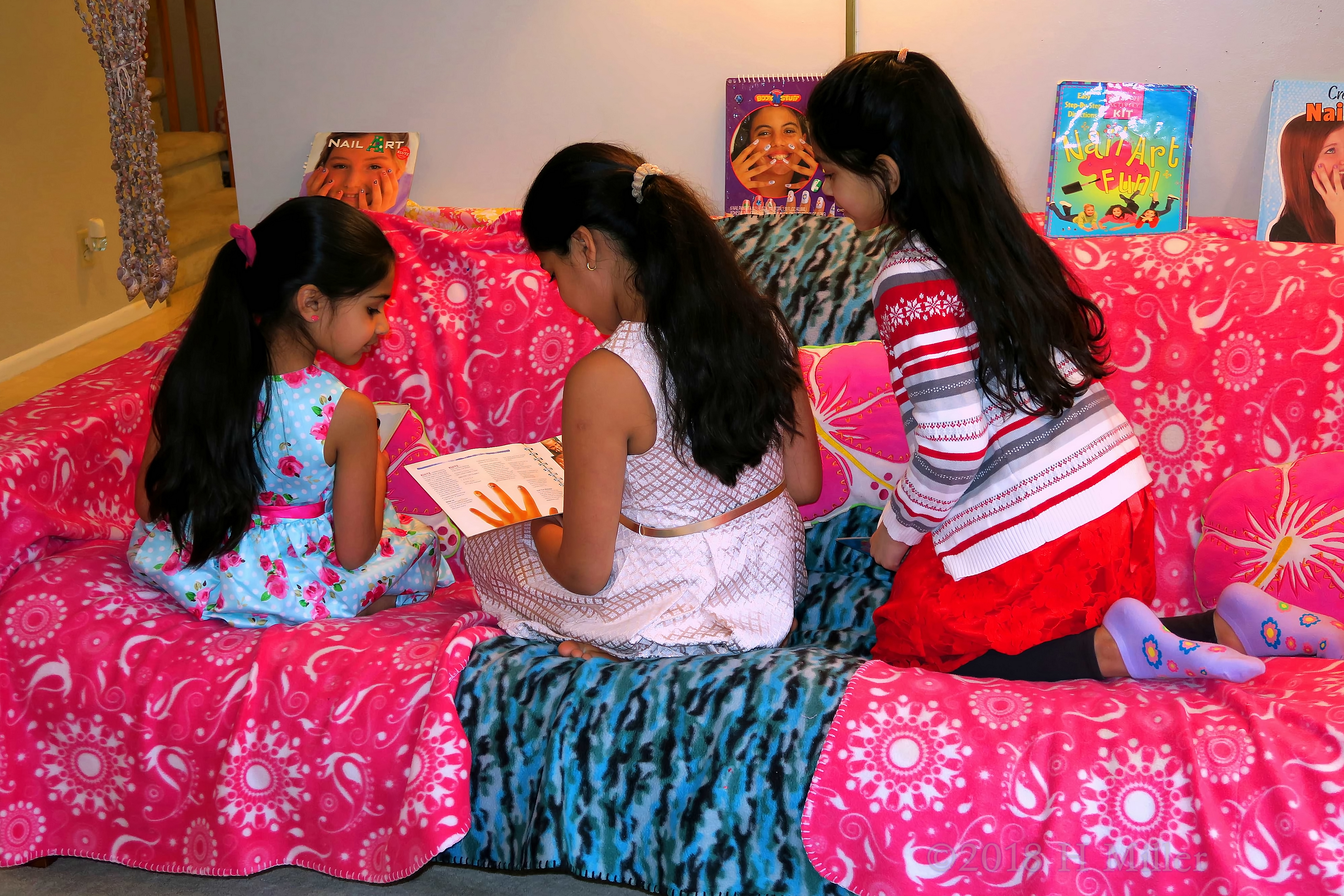 They Are Learning The Available Nail Designs For Their Spa Party Manicure! They Are Learning The Available Nail Designs For Their Spa Party Manicure!