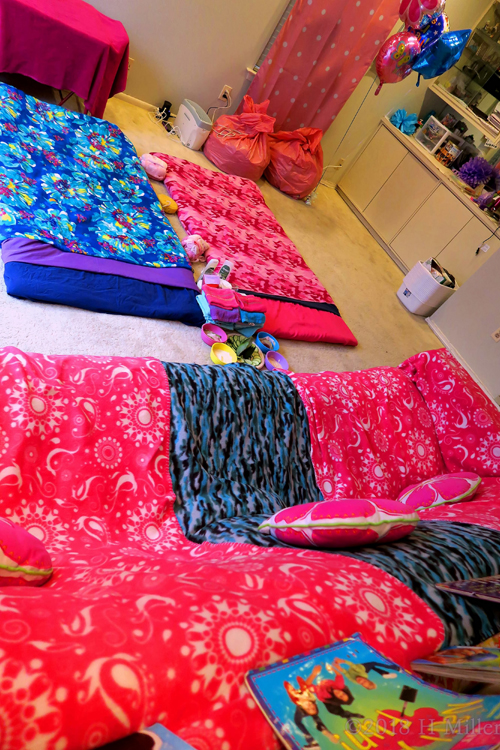 A View Of The Spa Party Setup From Over The Couch, Looks Fun! A View Of The Spa Party Setup From Over The Couch, Looks Fun!