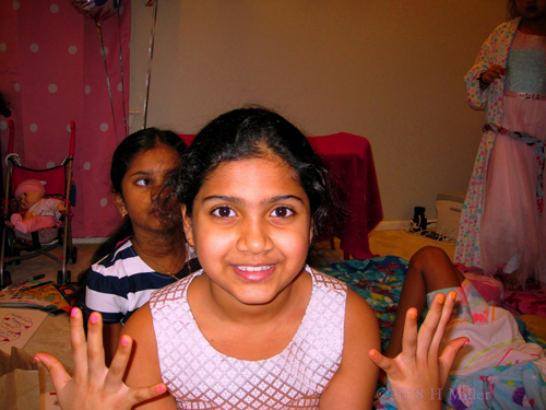 Birthday Girl Is Really Happy After Such A Cool Girls Mani! Birthday Girl Is Really Happy After Such A Cool Girls Mani!