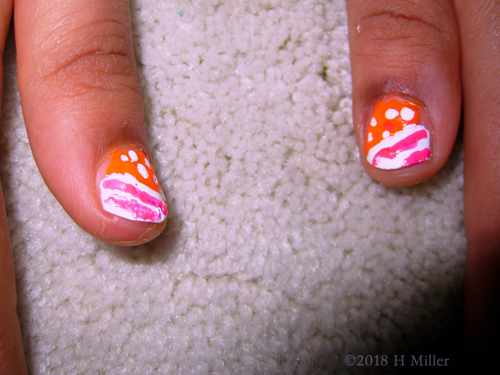 Bright Color Cute Nail Art For Kids!