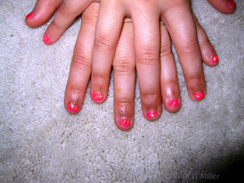 Shining Red Kids Manicure