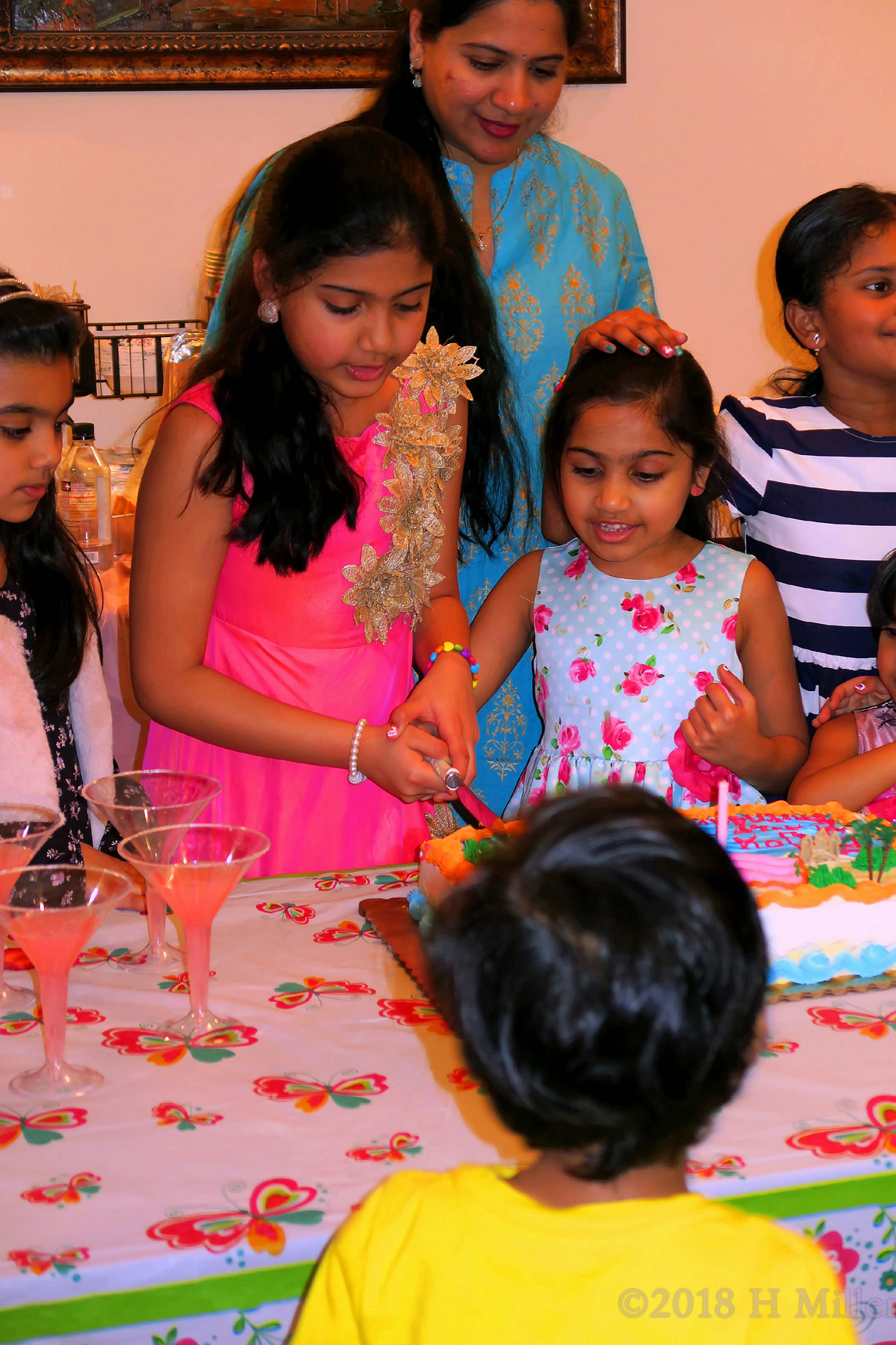 Happy While Cutting The Birthday Cake. 1