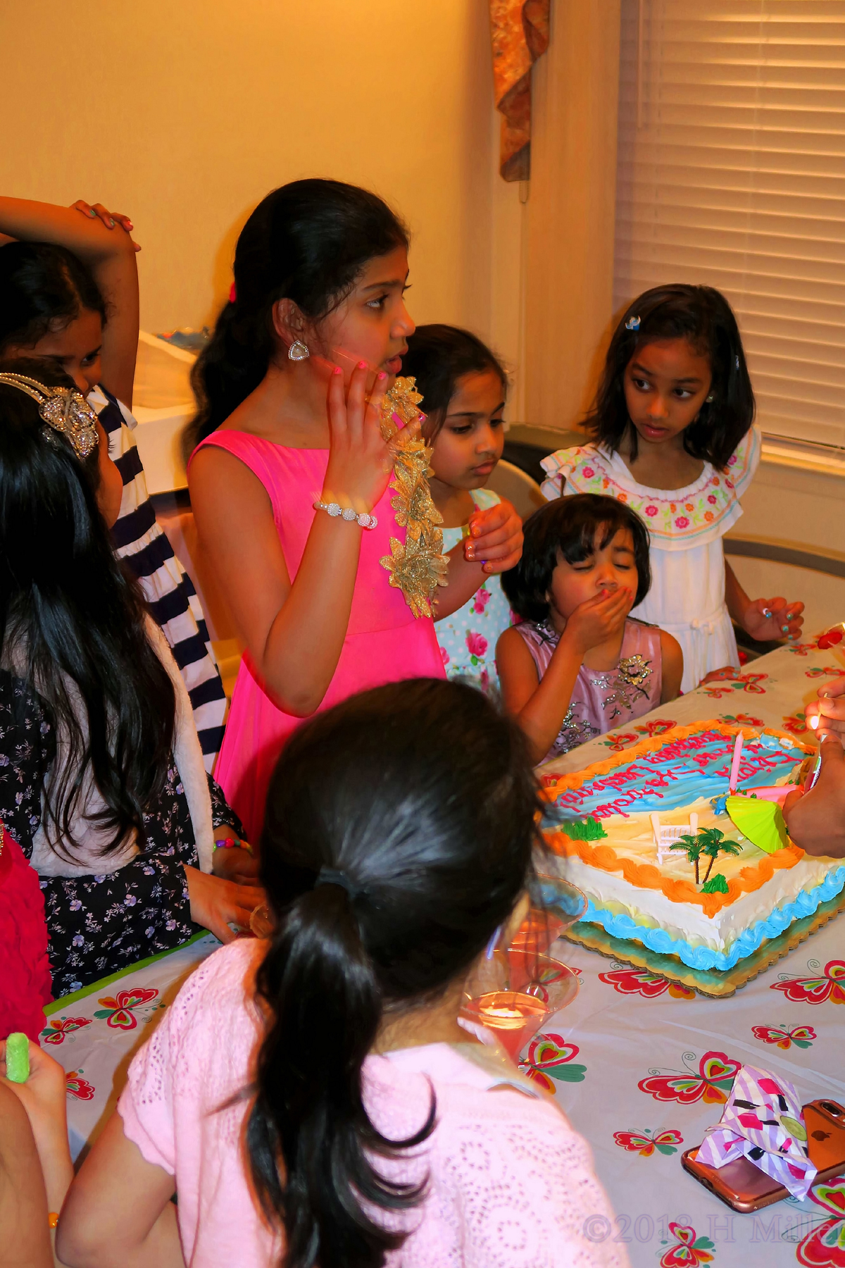 Lighting The Birthday Candles. 