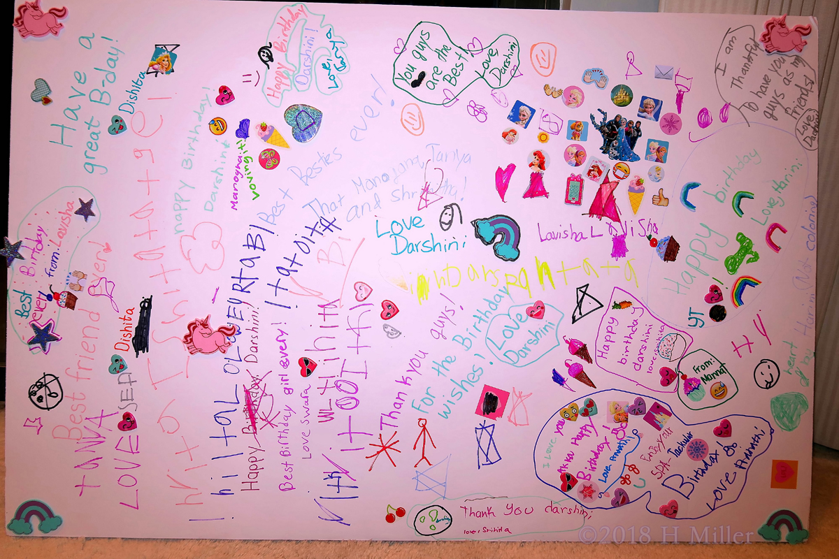 Lovely Messages On The Spa Birthday Card For Darshini By Her Friends. 1