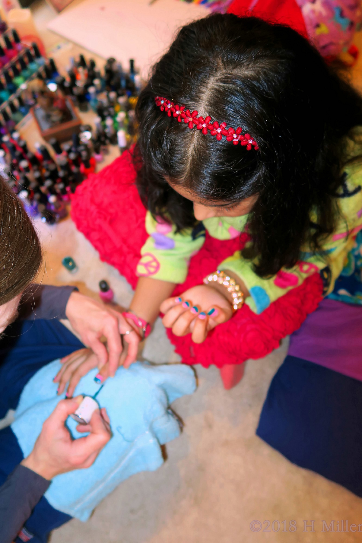 Ongoing Kids Manicure Session. 