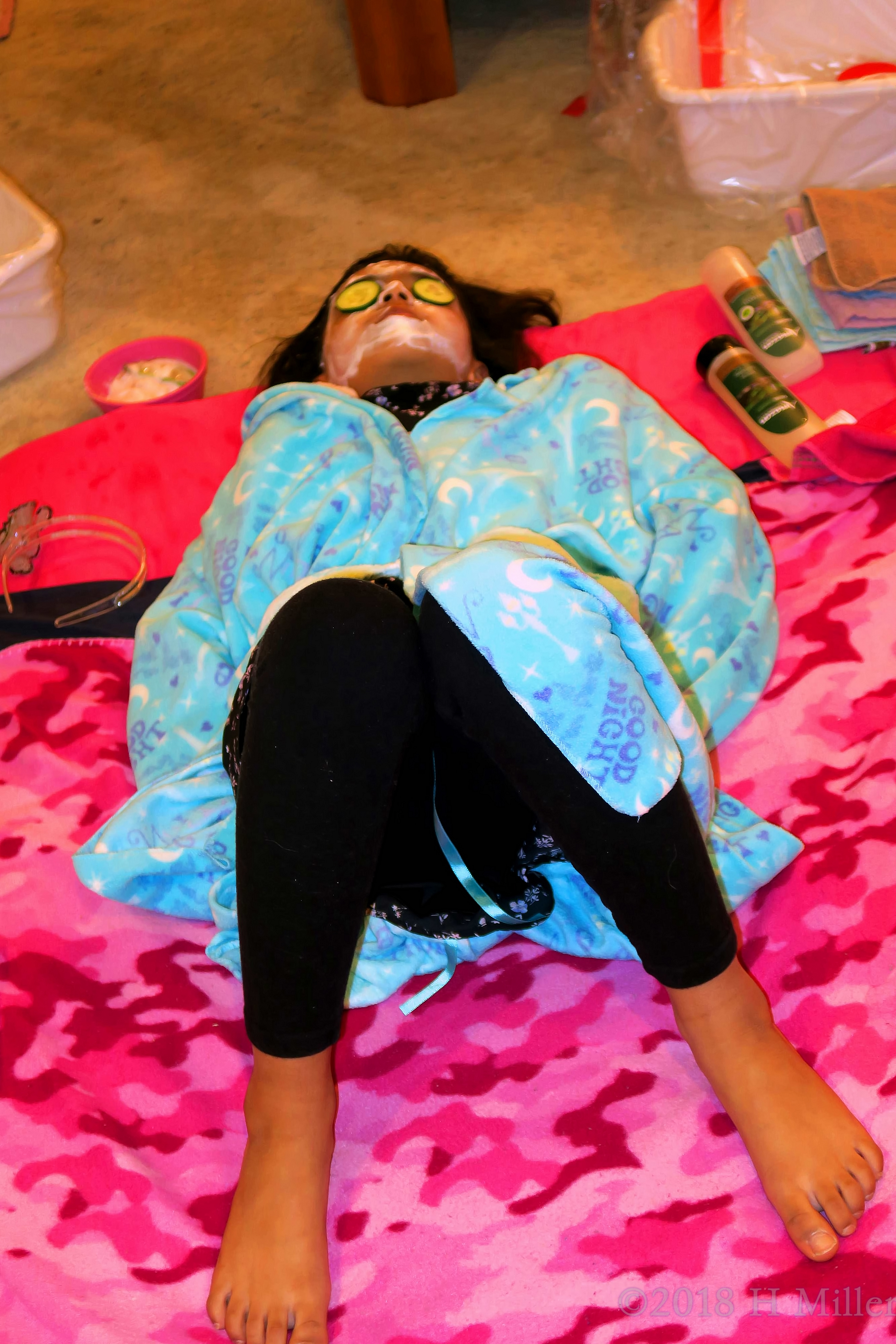 Enjoying Her Facial At The Kids Spa Party! Enjoying Her Facial At The Kids Spa Party!