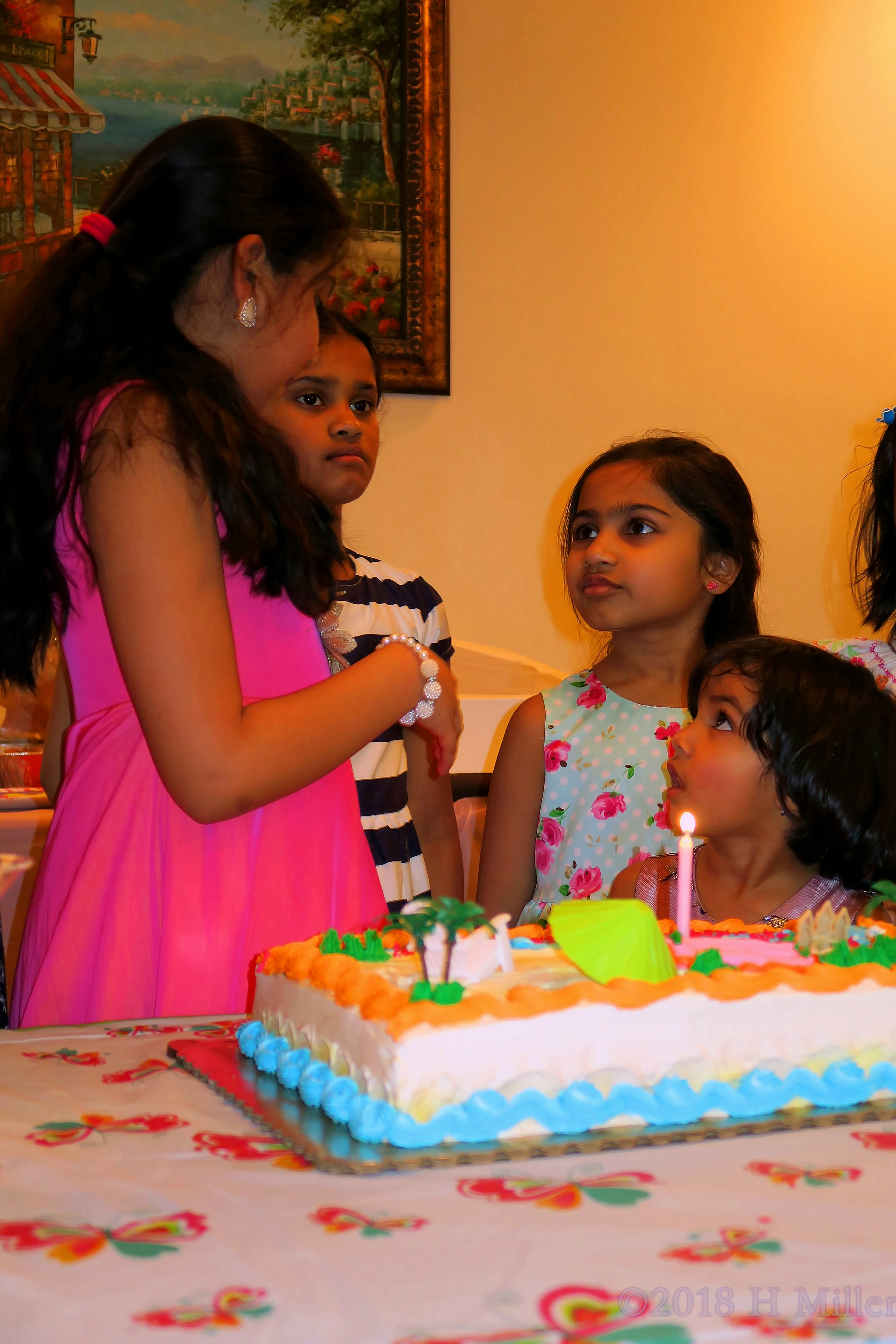 Listening To What She Has To Say Before Her Birthday Cake Ceremony. 