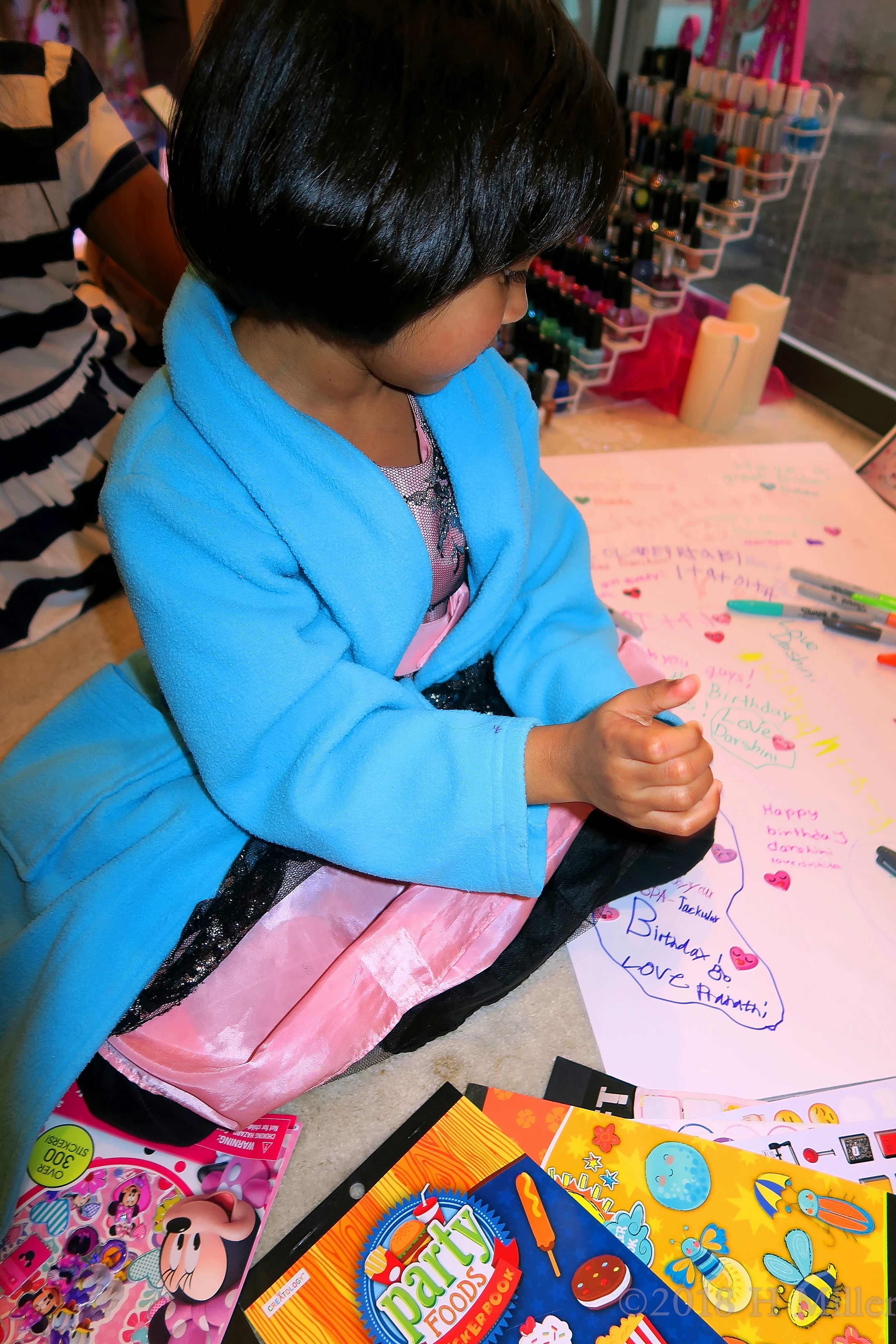 Writing Cute Lovely Messages On The Spa Birthday Card! Writing Cute Lovely Messages On The Spa Birthday Card!