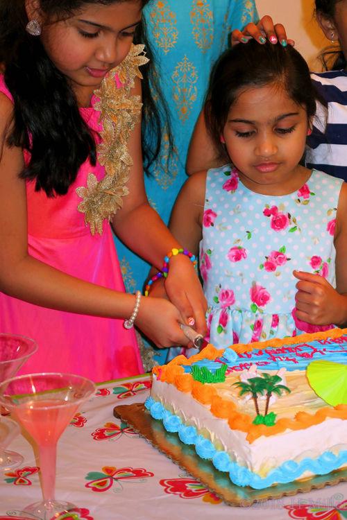 Cutting The Cake Together. 