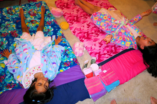 Hanging Out In The Kids Facial And Massage Area Hanging Out In The Kids Facial And Massage Area