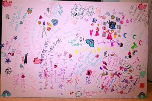 Lovely Messages On The Spa Birthday Card For Darshini By Her Friends. 