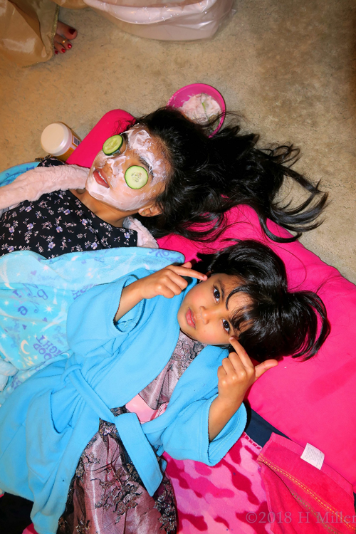 While She Gets A Relaxing Kids Facial, Her Friend Waits For Her Turn! While She Gets A Relaxing Kids Facial, Her Friend Waits For Her Turn!