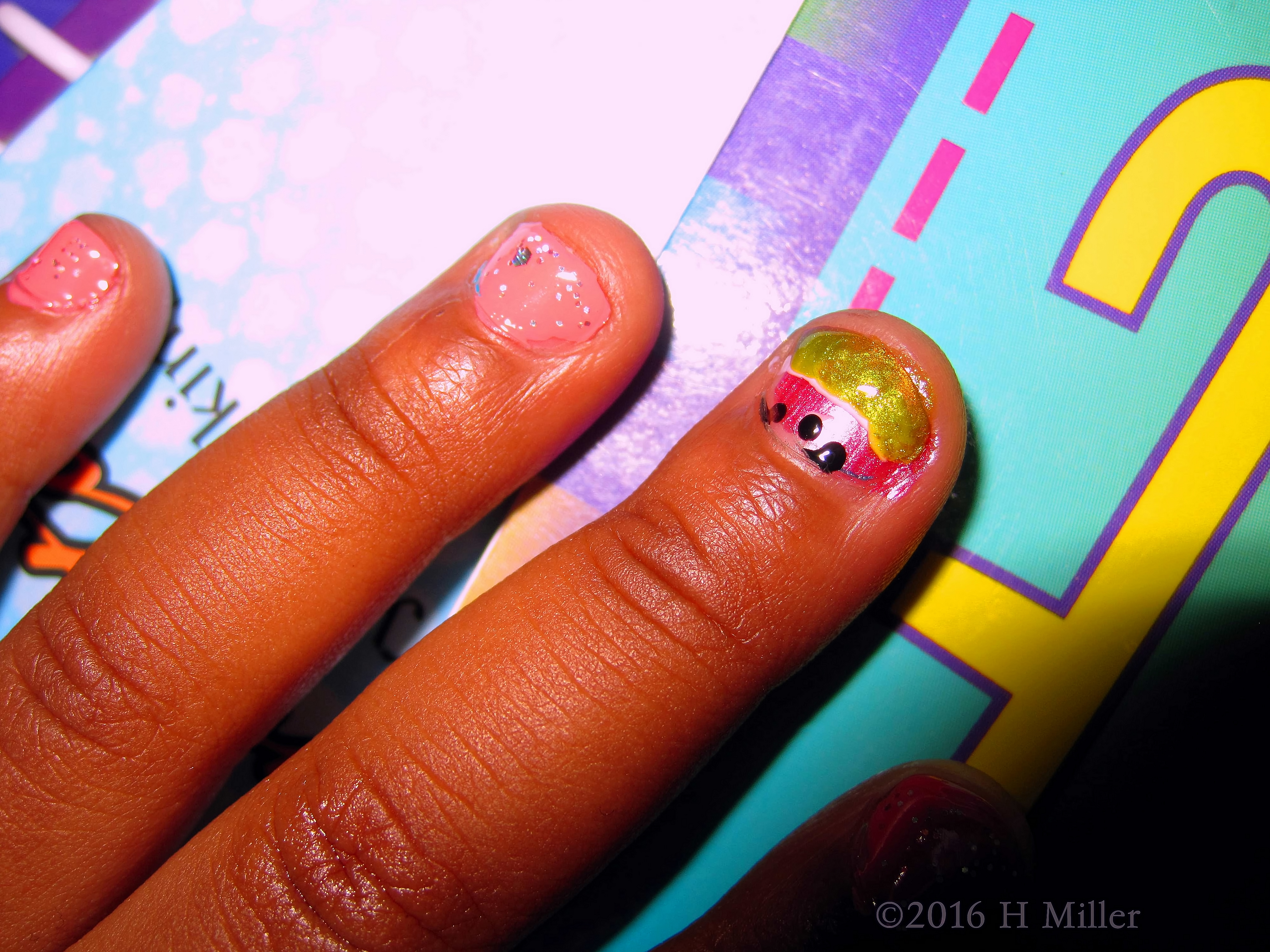 Lovely Summer Watermelon Mini Mani Lovely Summer Watermelon Mini Mani