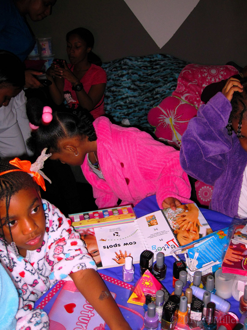 Picking Out Nail Art At The Manicure Table Picking Out Nail Art At The Manicure Table