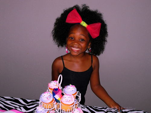 The Birthday Girl Loves Her Cupcakes And Kids Spa Party! The Birthday Girl Loves Her Cupcakes And Kids Spa Party!