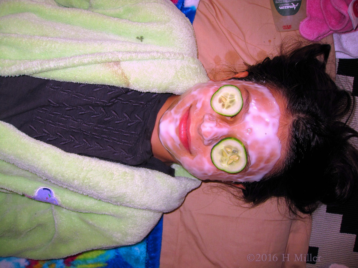 Smiling In A Homemade Strawberry Facial 