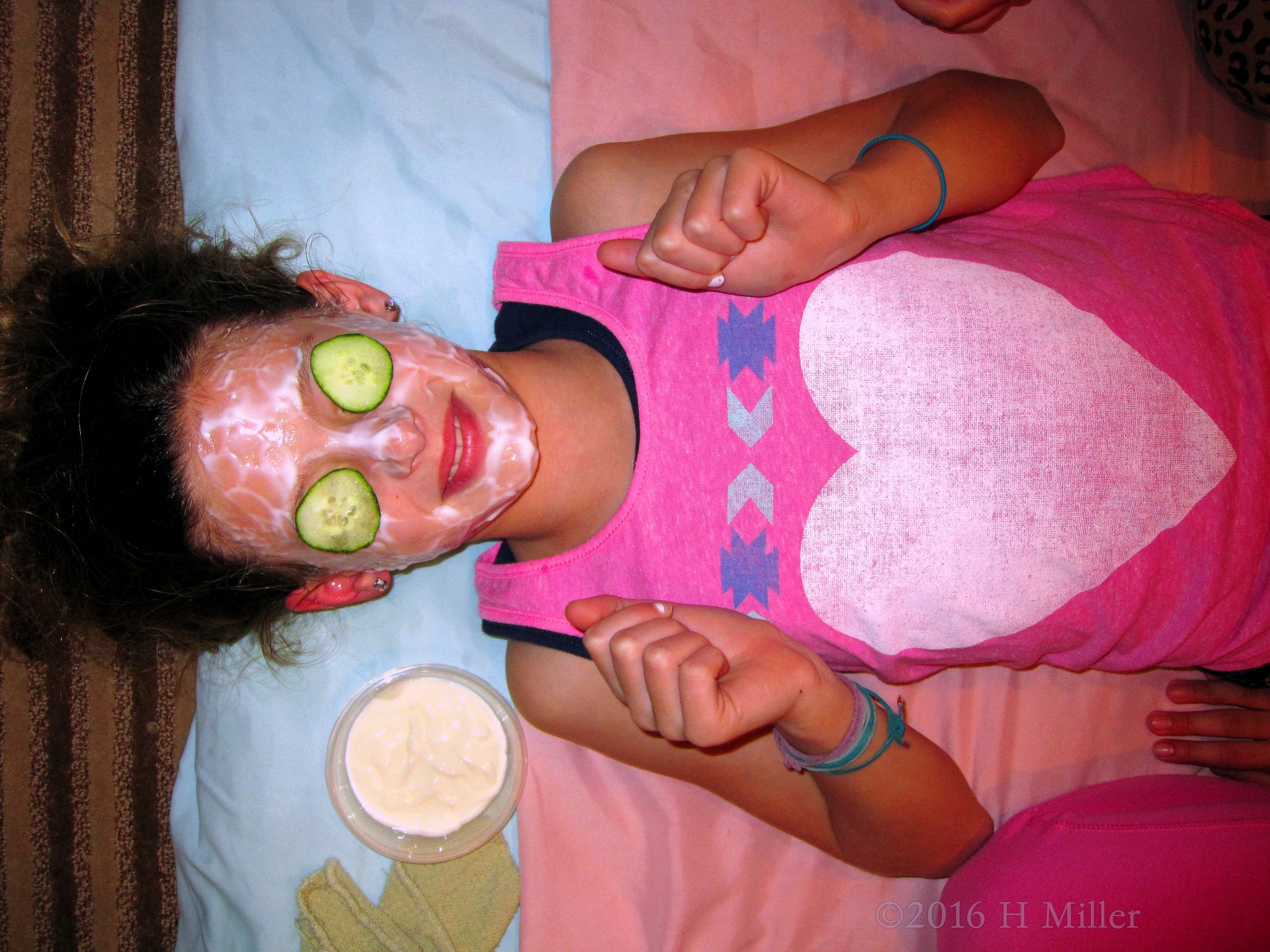 She's Happy About Her Vanilla Yogurt Facial
