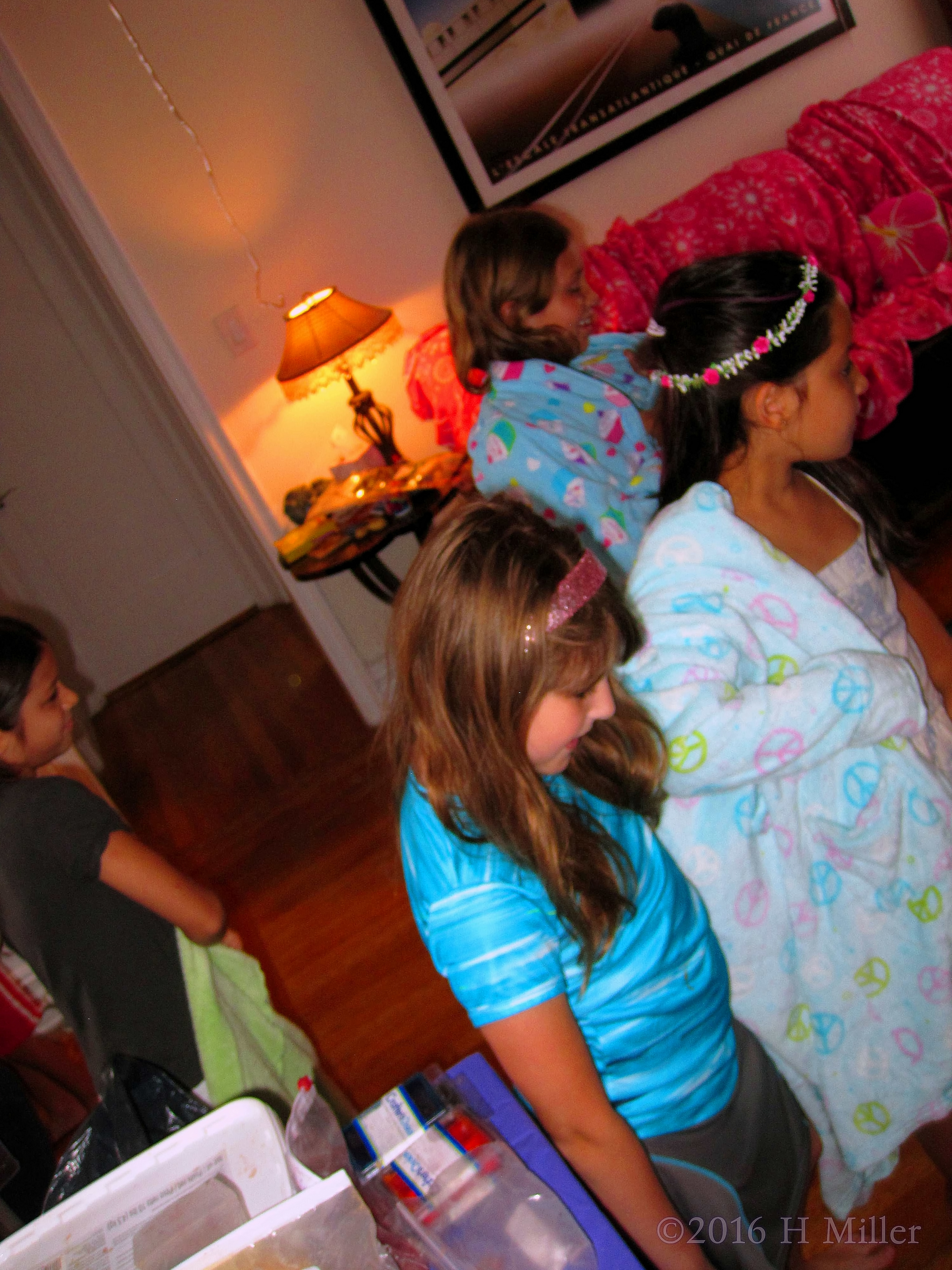 The Girls Put On Their Spa Robes. The Girls Put On Their Spa Robes.