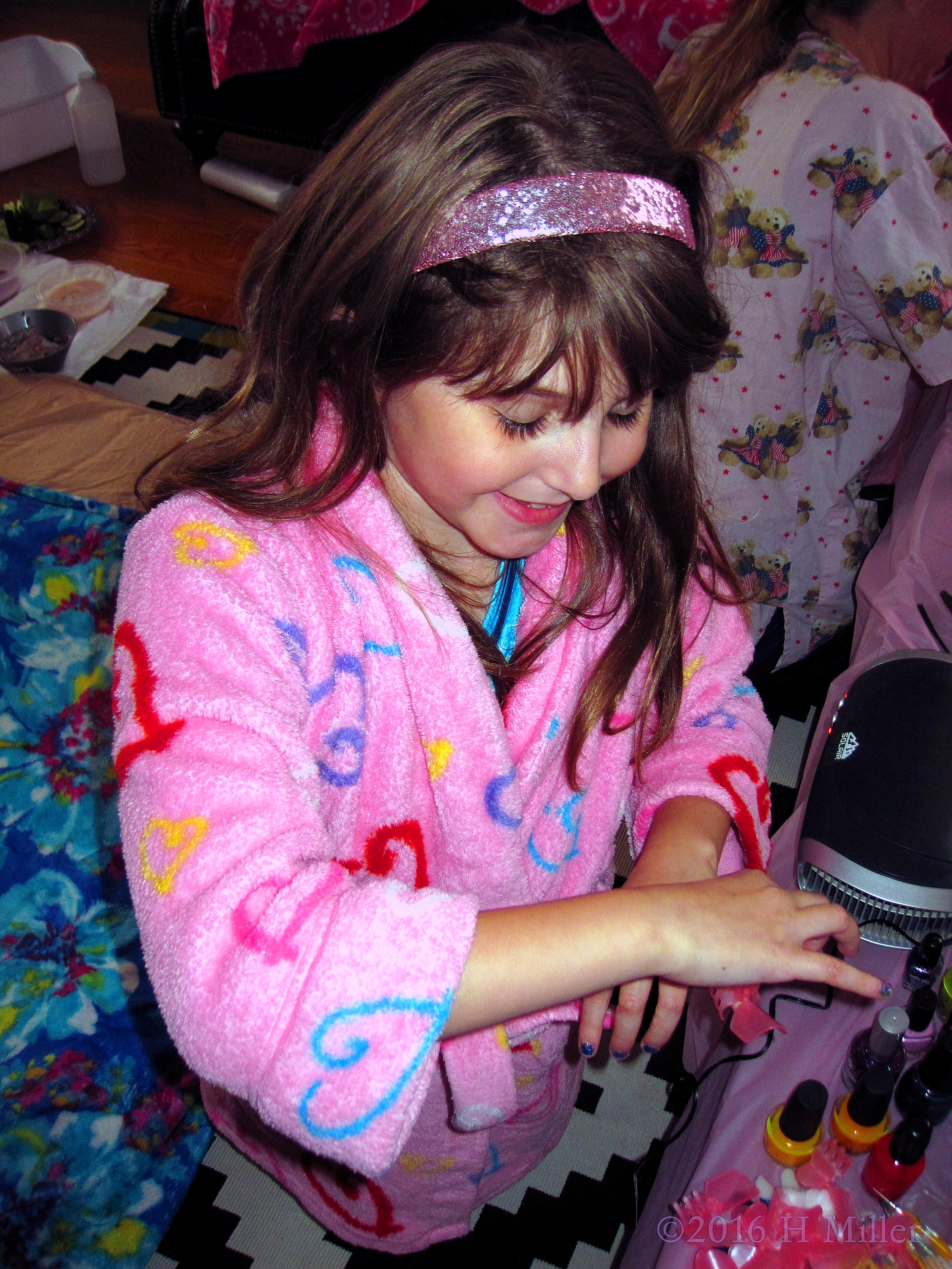 Admiring Her Cute New Manicure Admiring Her Cute New Manicure