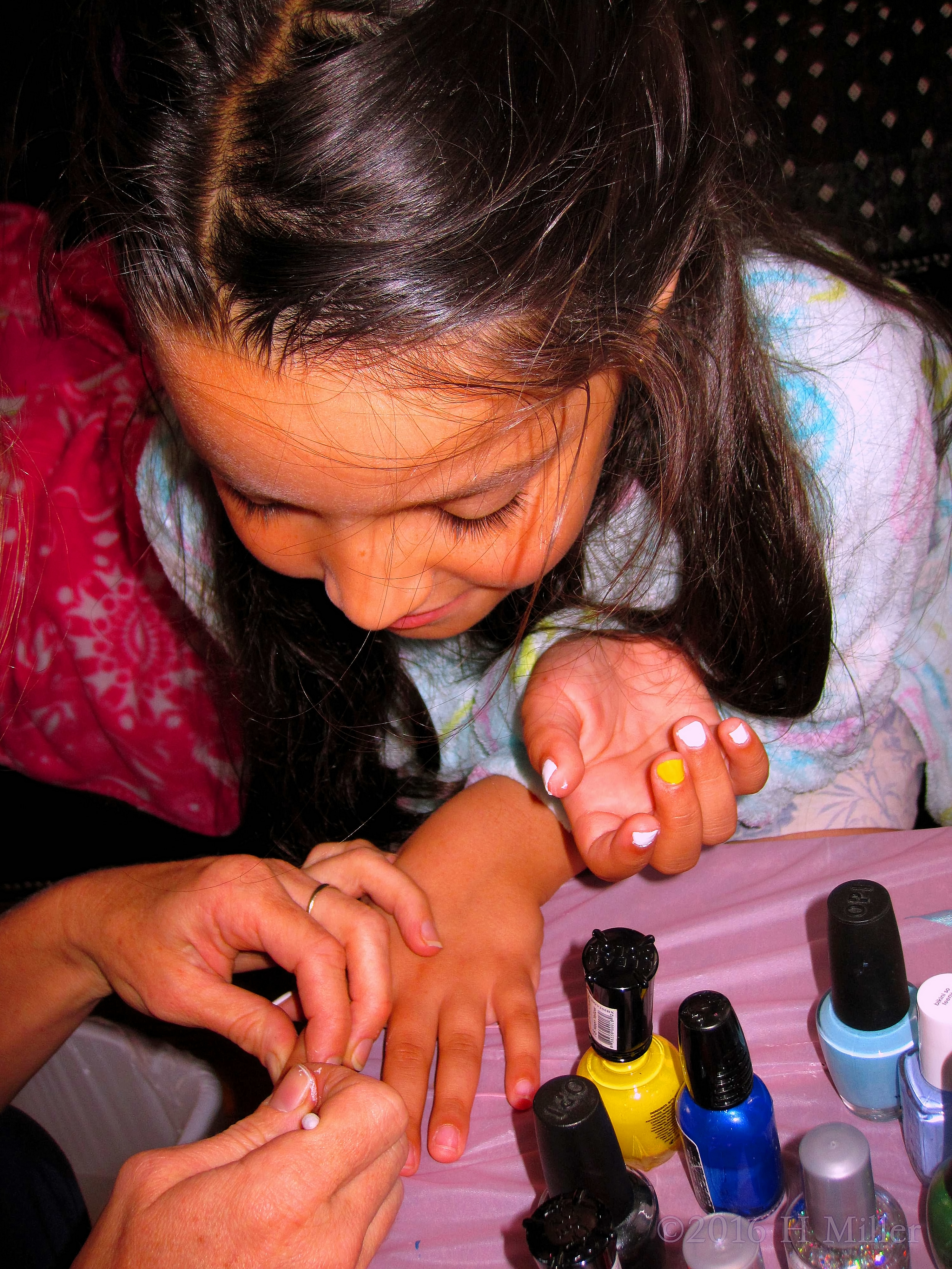 She's Excited For Her Manicure! 