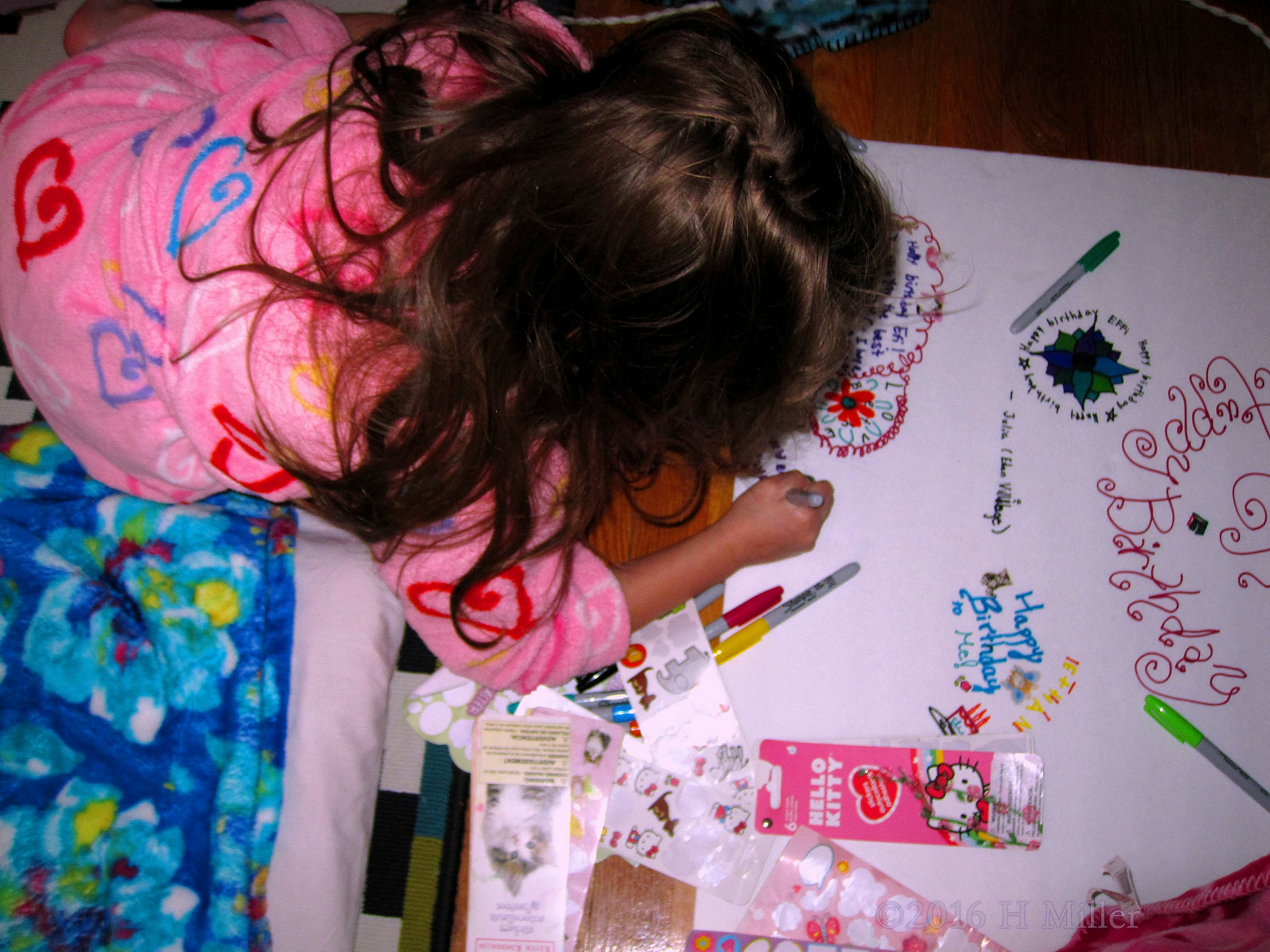 Using Colorful Markers For The Spa Birthday Card Using Colorful Markers For The Spa Birthday Card