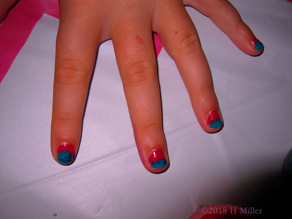 Have A Look At This Pretty Kids Manicure With Ombre Nail Design!