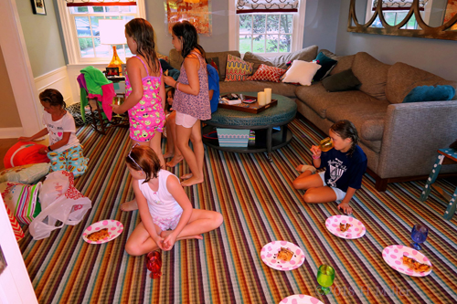 Snack Time For The Spa Party Guests!