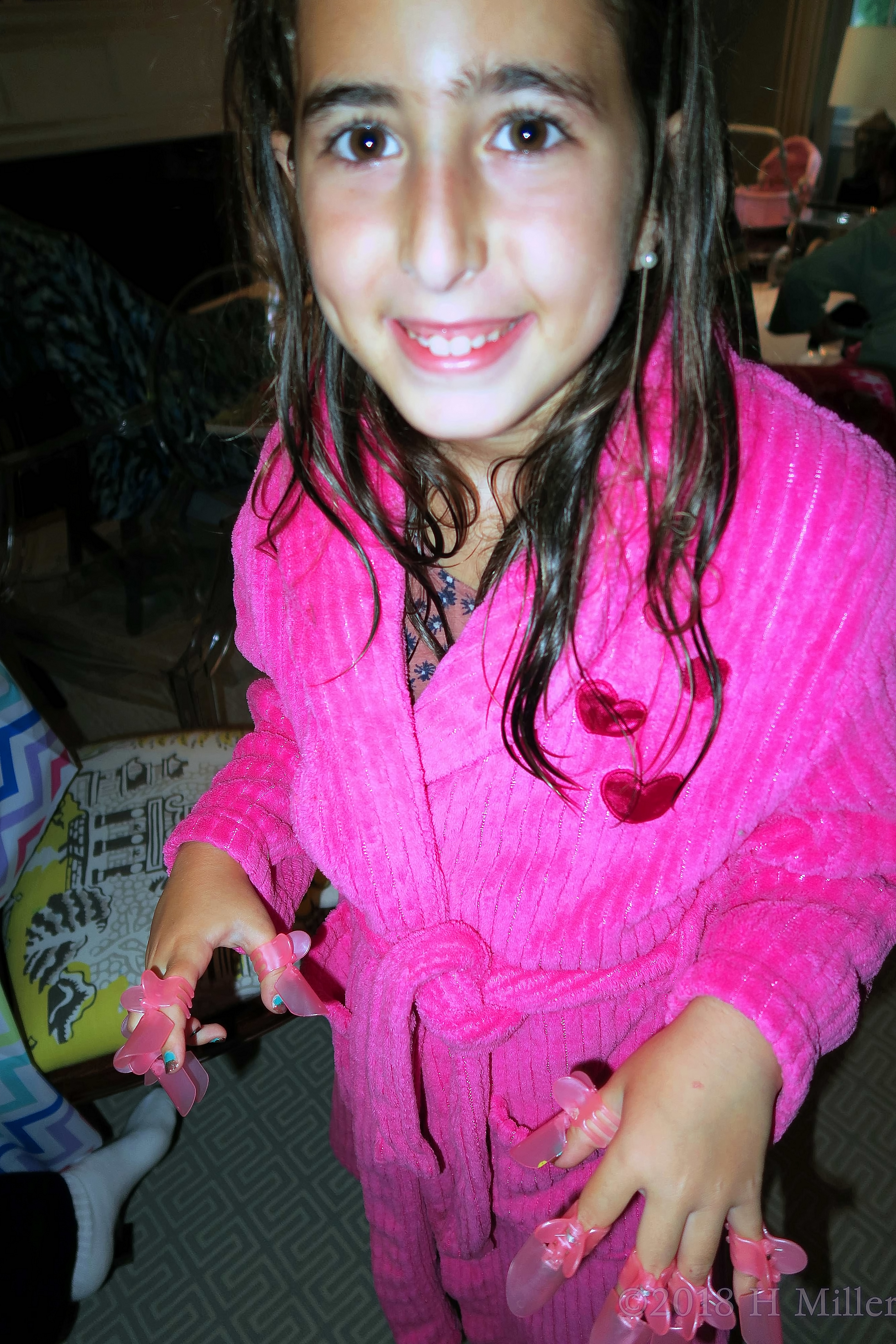 Nail Protectors On After Mini Manicure Session. Nail Protectors On After Mini Manicure Session.