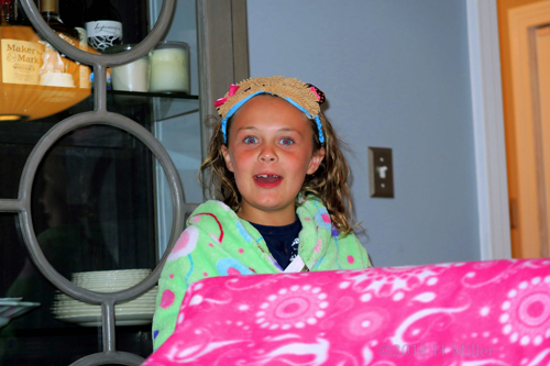 A Party Guest Having Fun At The Spa Party. A Party Guest Having Fun At The Spa Party.