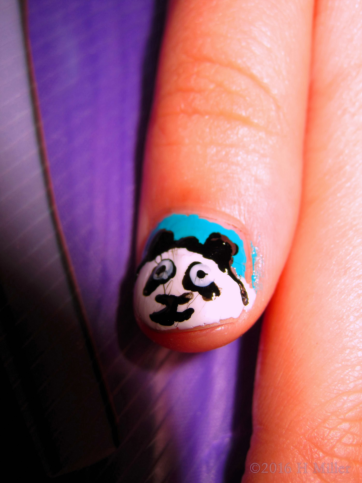 Adorable Girls Spa Panda Manicure Art 