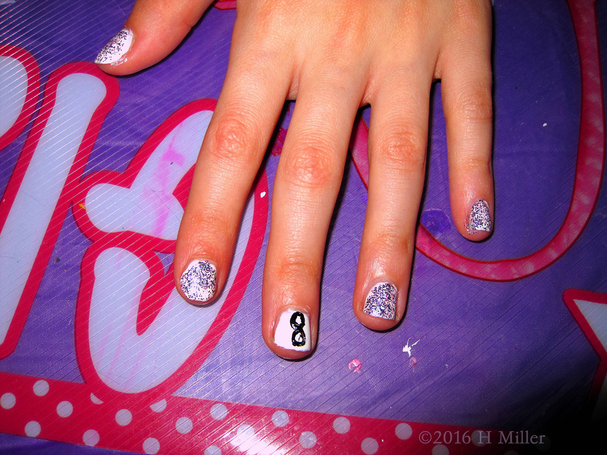 Glittery Infinity Girls Manicure 
