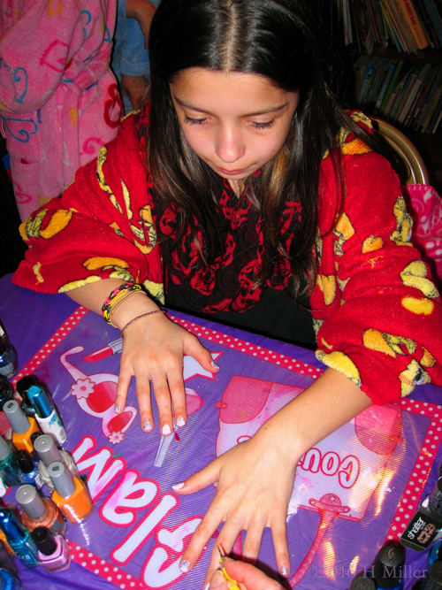 She's Watching Her Girls Manicure She's Watching Her Girls Manicure