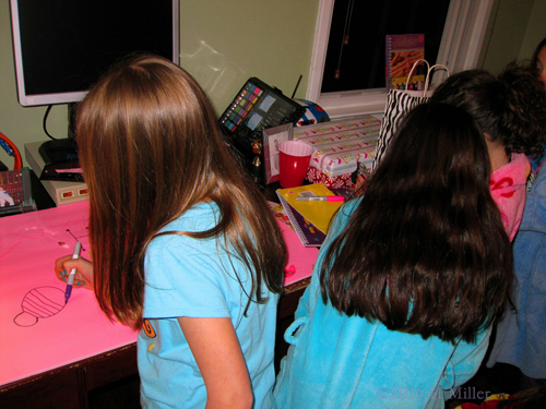 Working On The Birthday Card Working On The Birthday Card