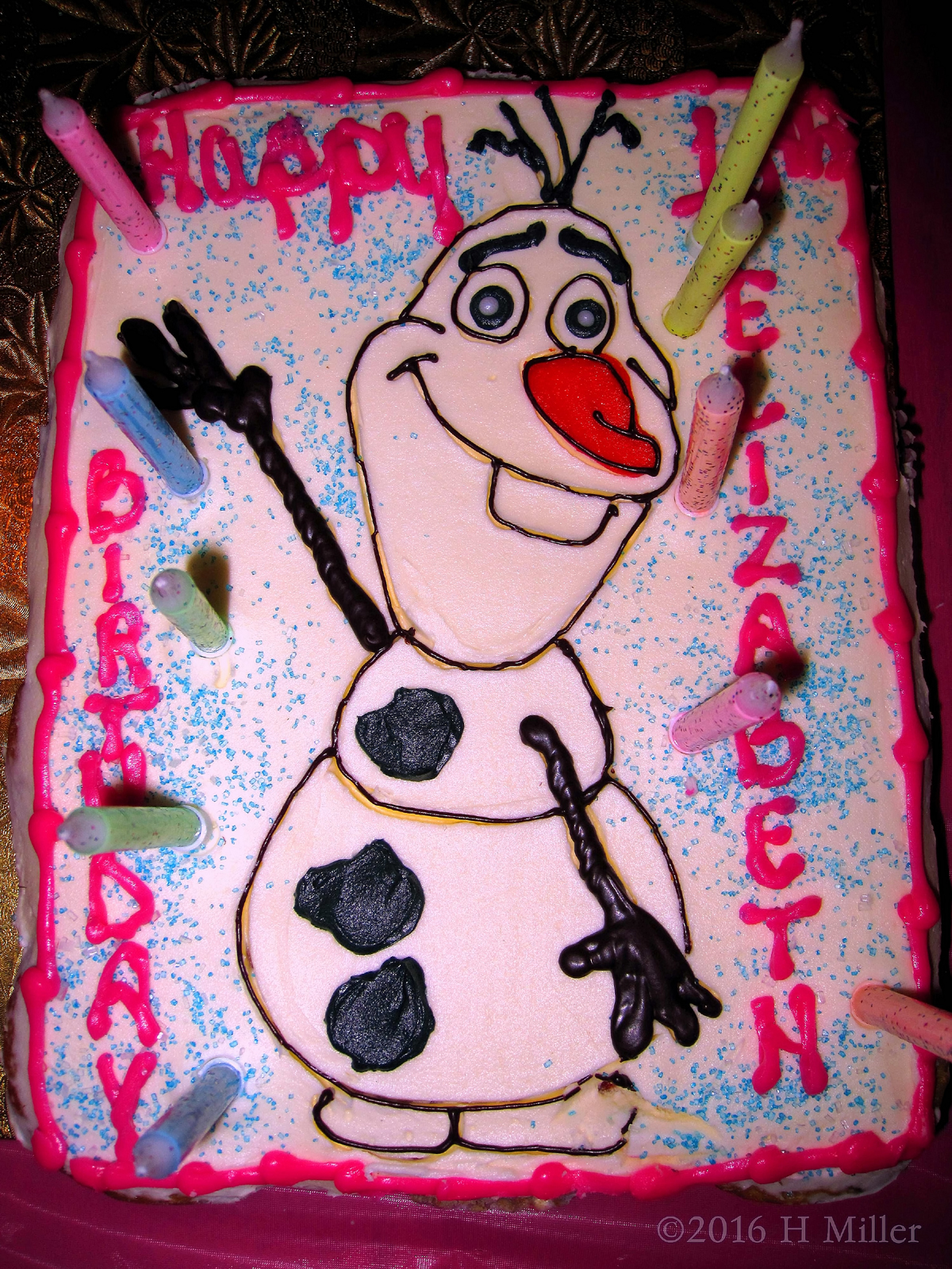 Adorable Olaf Girls Birthday Cake 