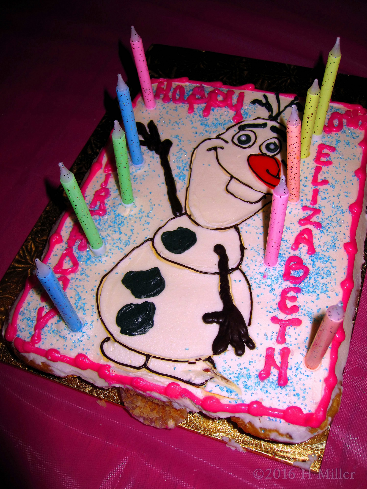 Cute Frozen Spa Birthday Cake 
