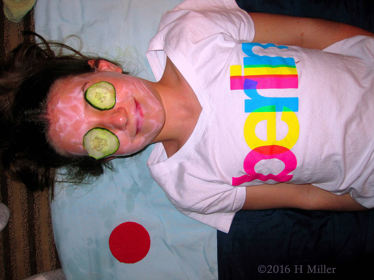 Relaxing In A Kids Strawberry Facial 