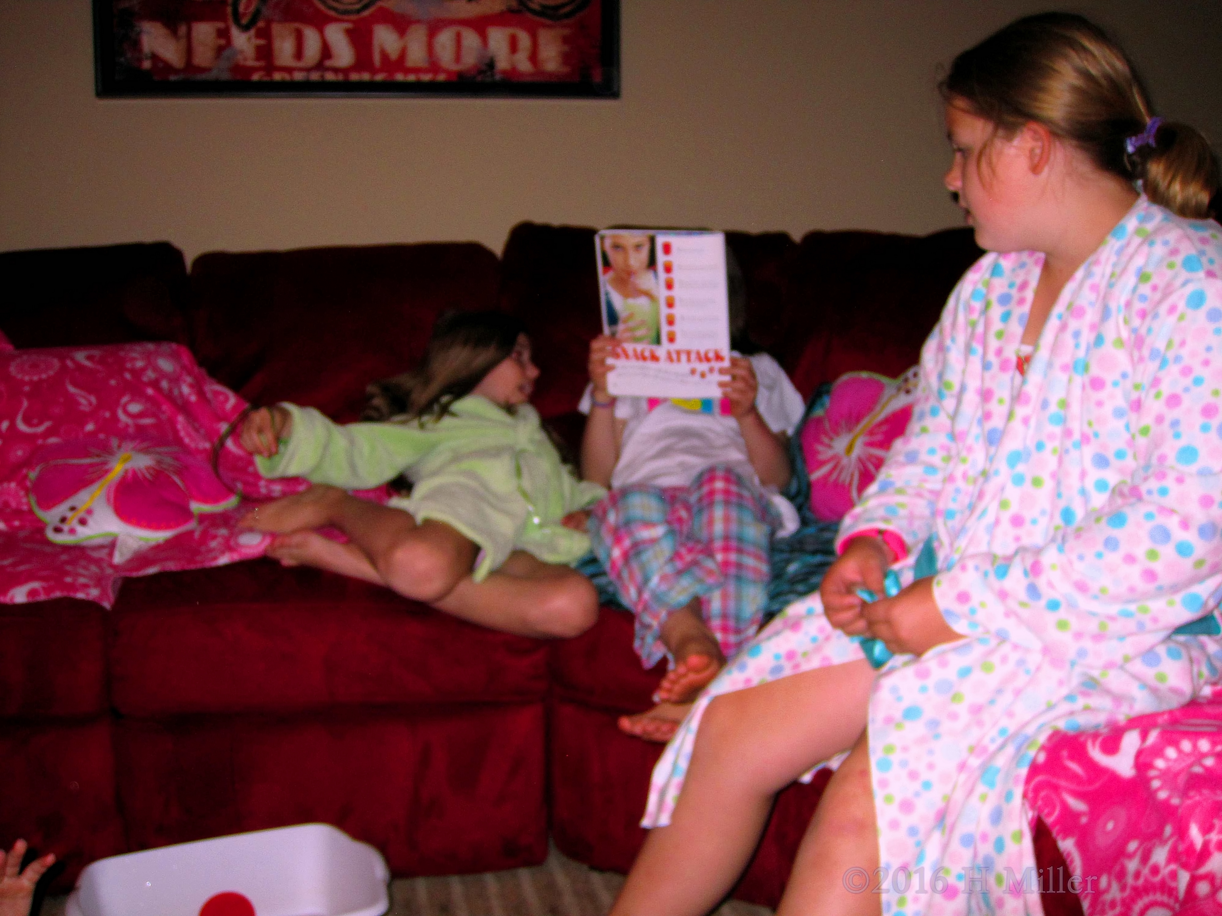 Looking At Nail Art On The Couch Looking At Nail Art On The Couch