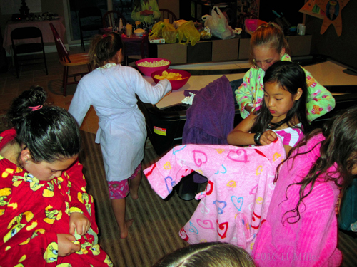 The Girls Put On Their Spa Robes The Girls Put On Their Spa Robes