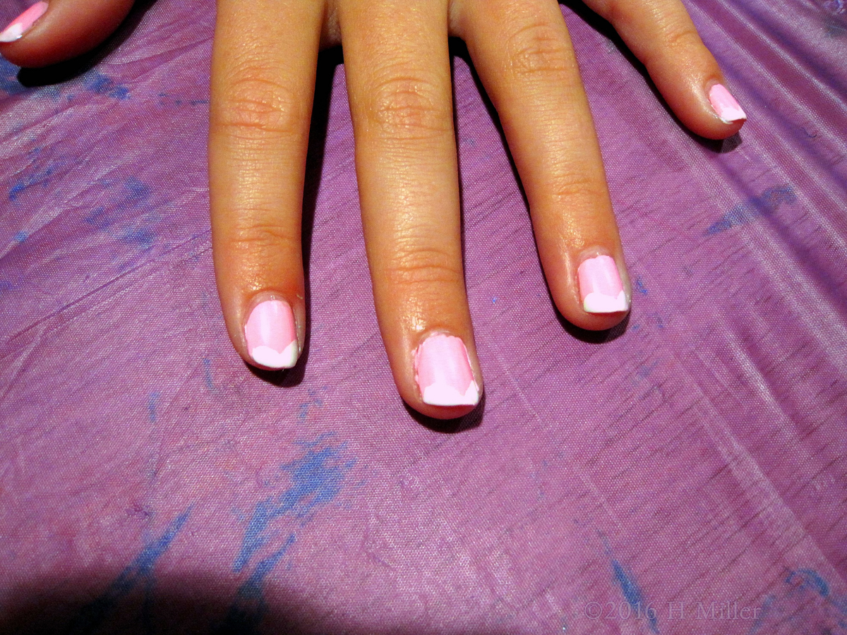 Cute French Tip Kids Mini Mani 