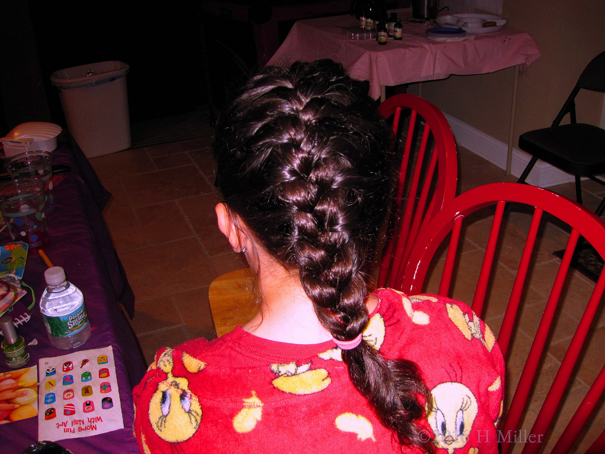 Lovely Curly French Braid Hairstyle 