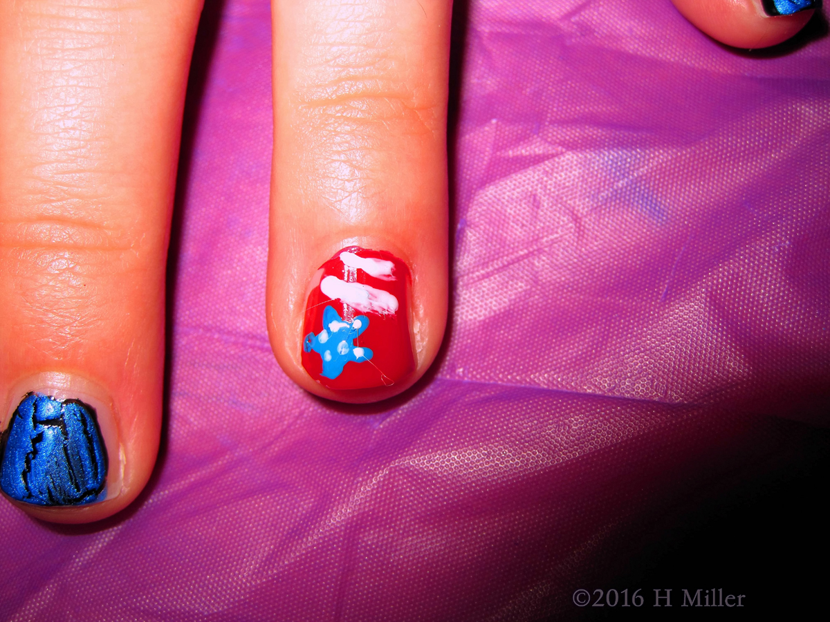 Red, White, And Blue Manicure 