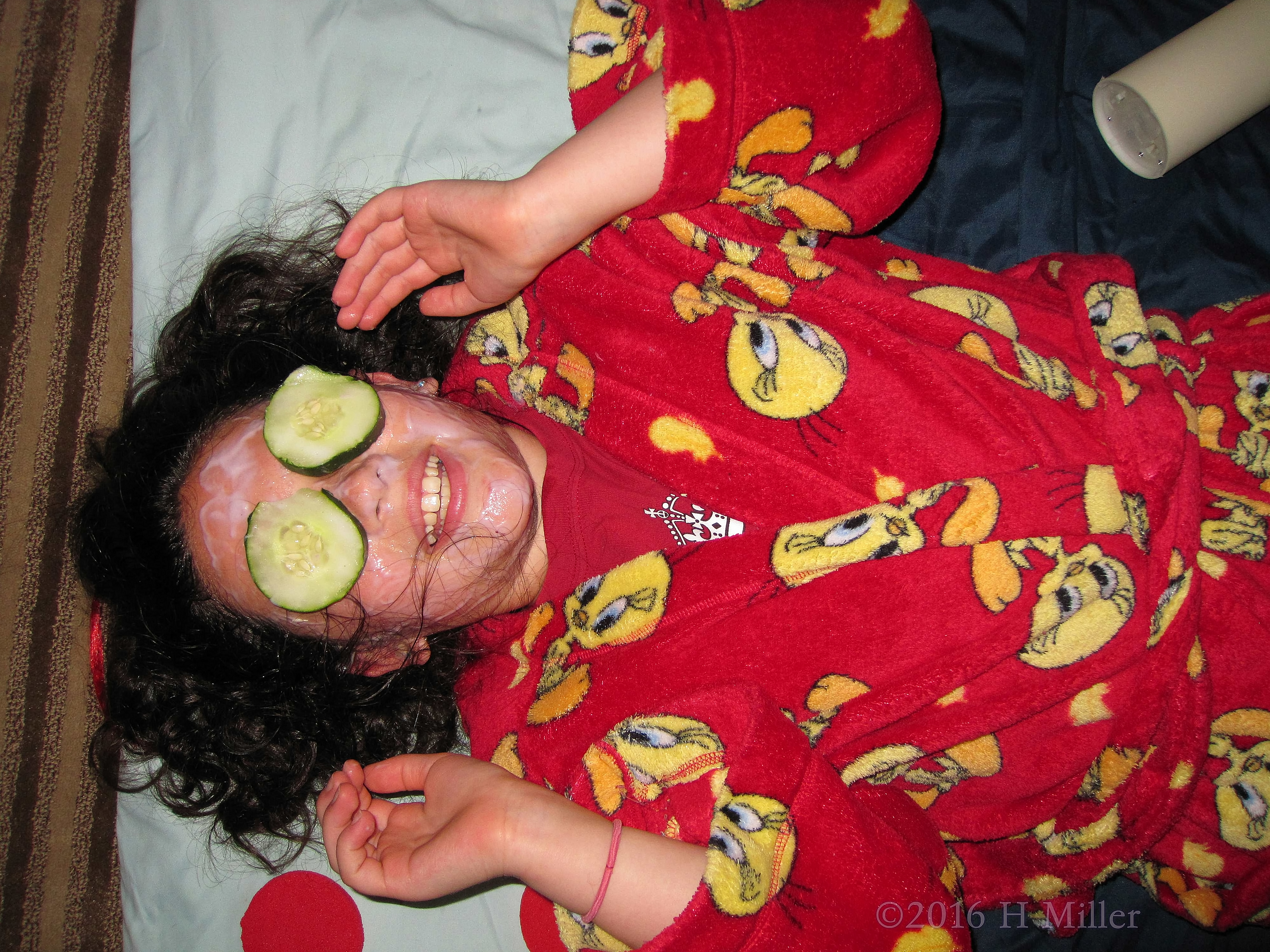 She's Having Fun During Facials! She's Having Fun During Facials!