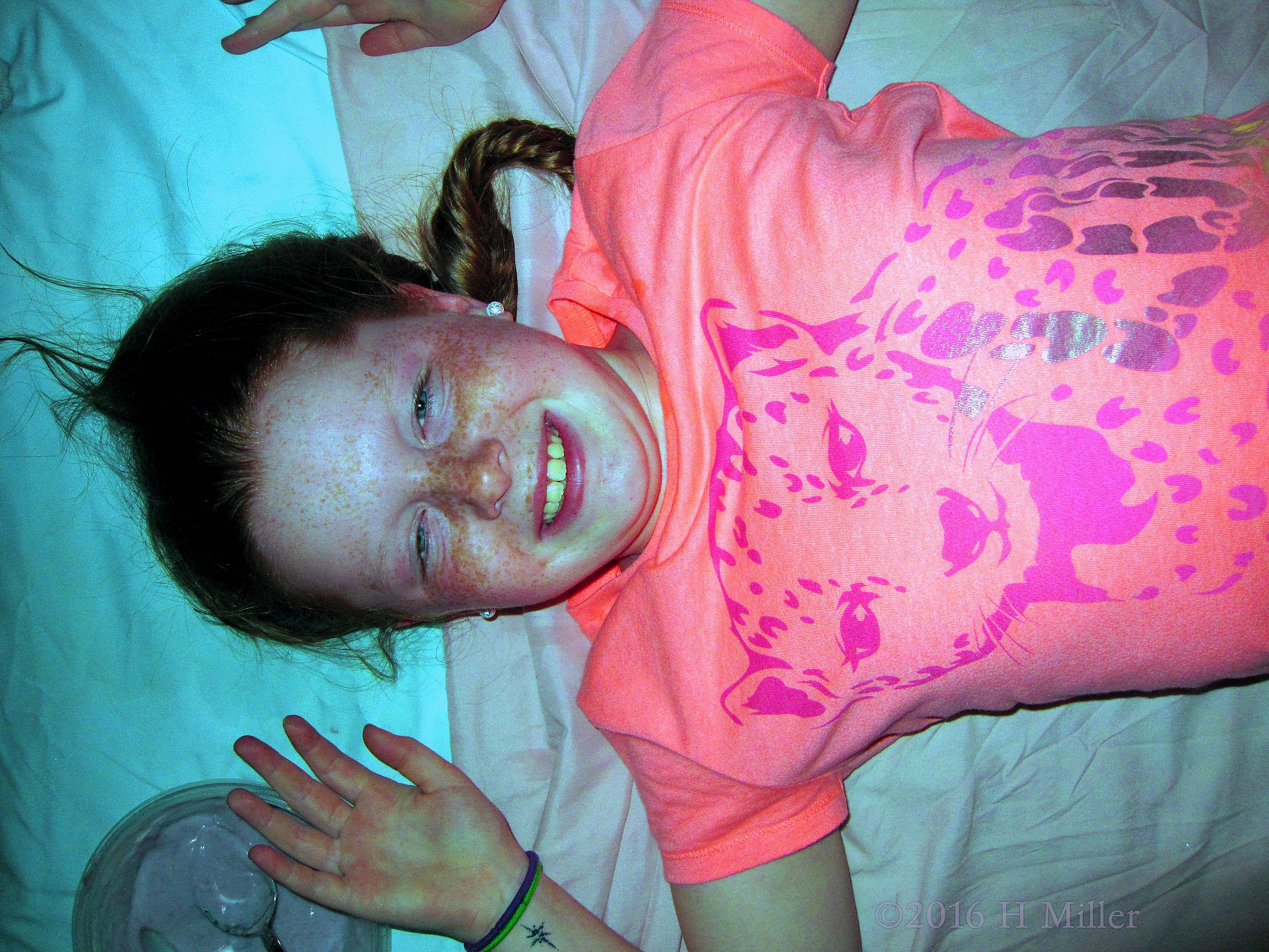 She's Super Happy About The Girls Spa Party. She's Super Happy About The Girls Spa Party.