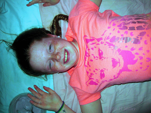 She's Super Happy About The Girls Spa Party. She's Super Happy About The Girls Spa Party.