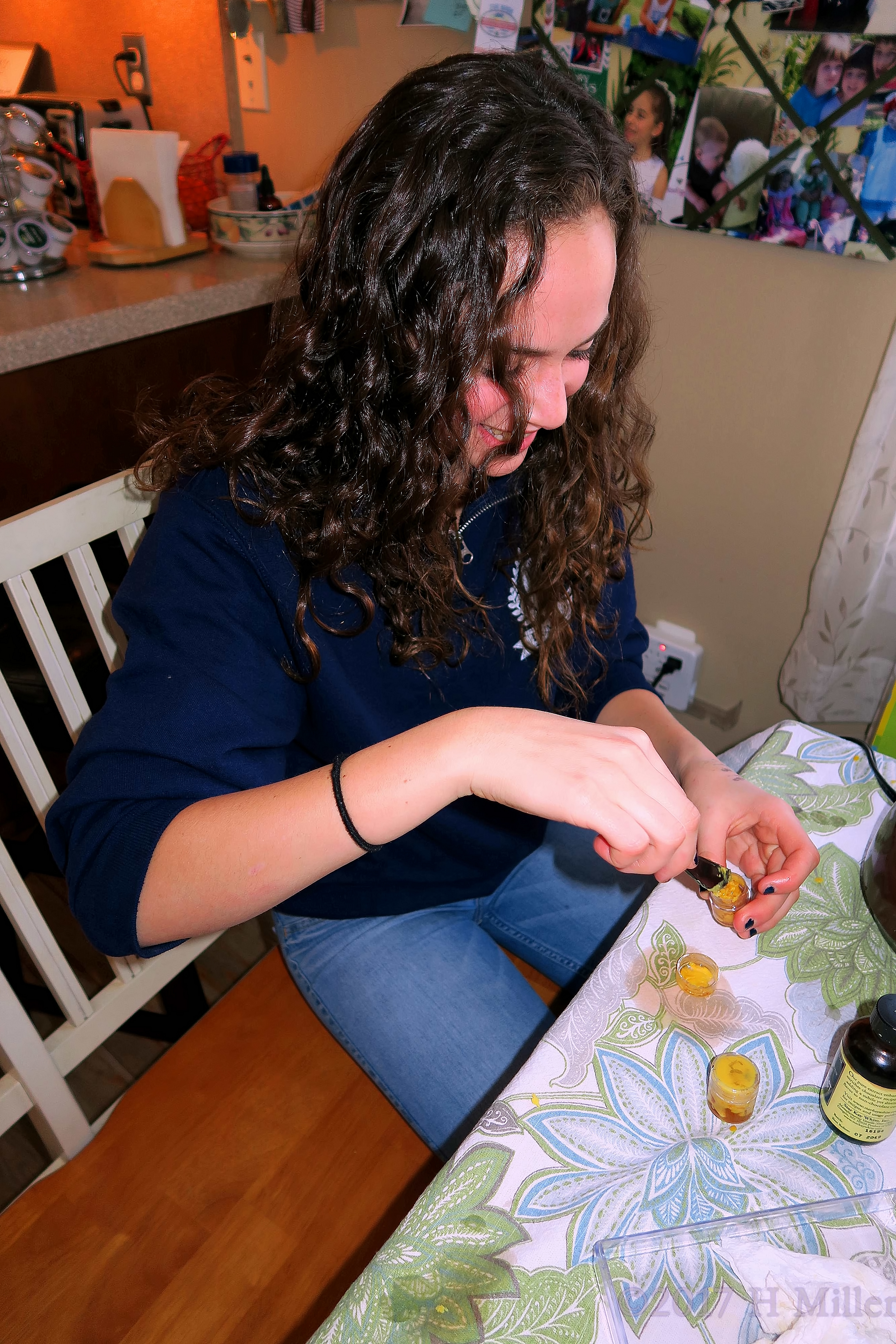 Kids Party Guest Putting Her Lip Balm Kids Craft Into A Jar Kids Party Guest Putting Her Lip Balm Kids Craft Into A Jar