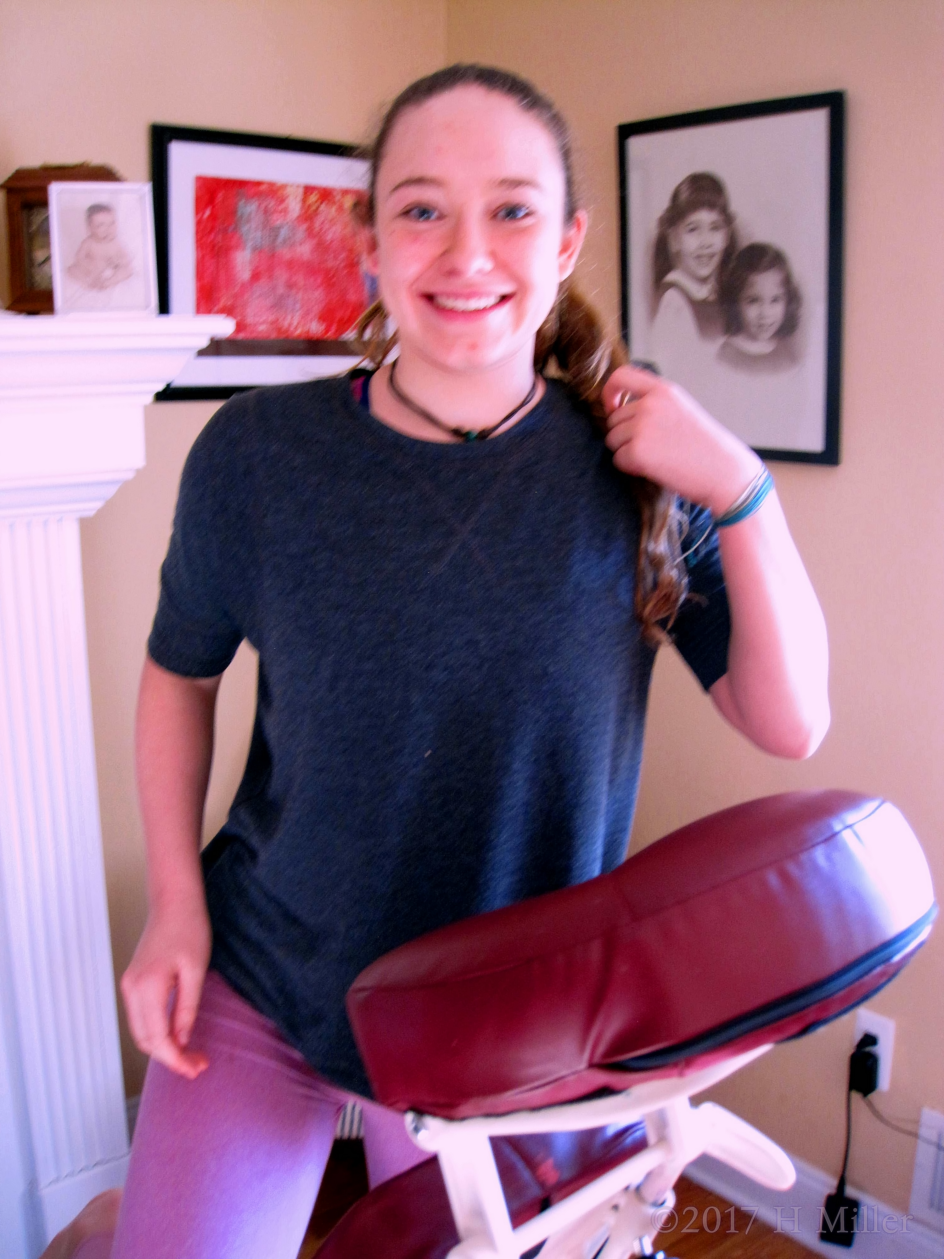 Party Guest Preparing For The Massage Chair Party Guest Preparing For The Massage Chair