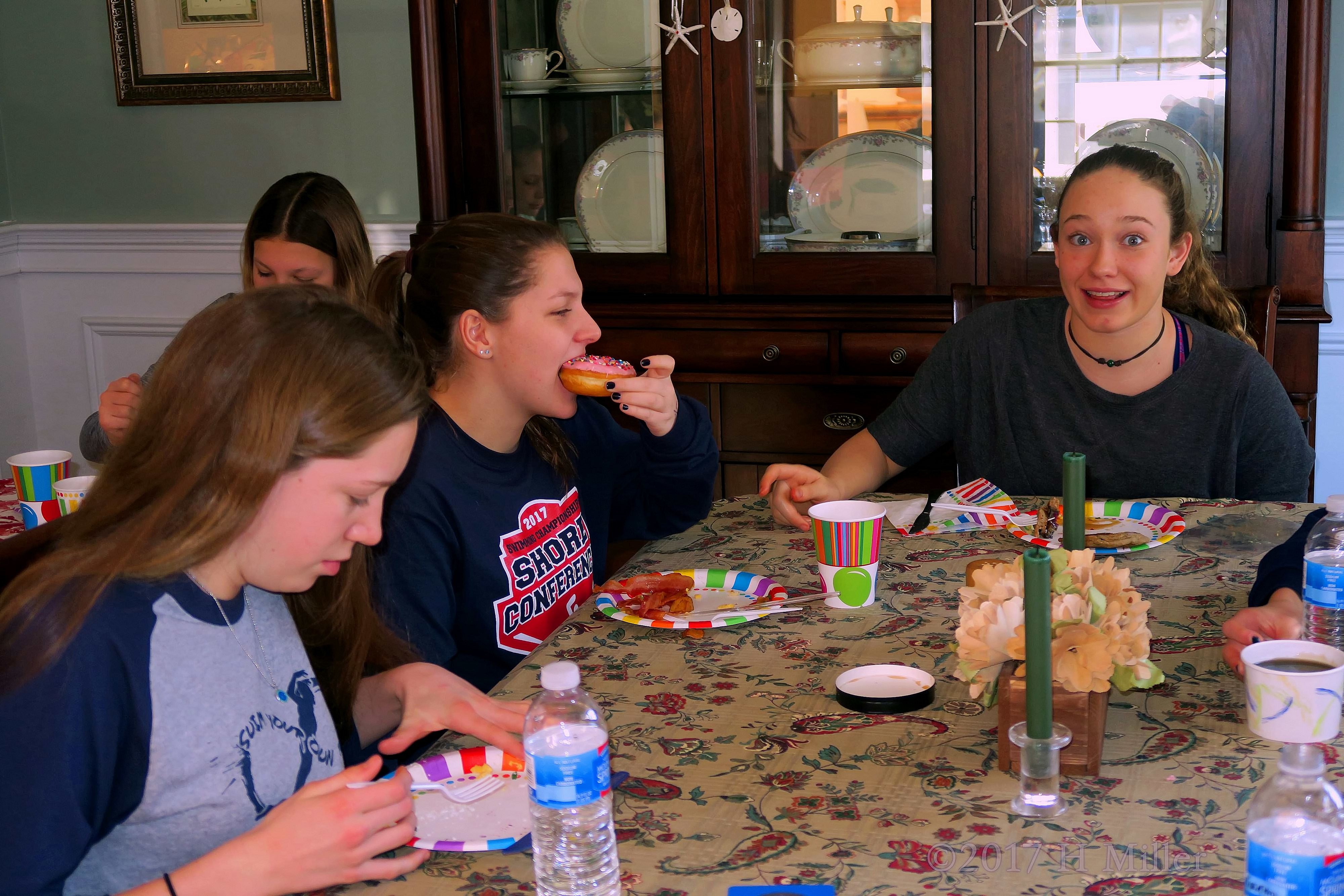 Sprinkled Donuts And Party Guests Excitement Sprinkled Donuts And Party Guests Excitement