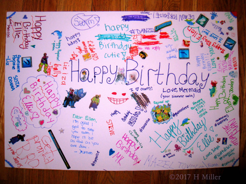 Completed Spa Party Birthday Card Completed Spa Party Birthday Card